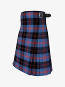 Plaid kilt with a belt on a white background