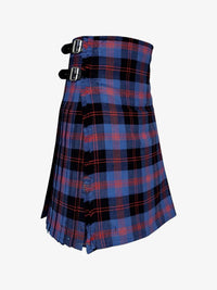 Plaid kilt with a belt on a white background
