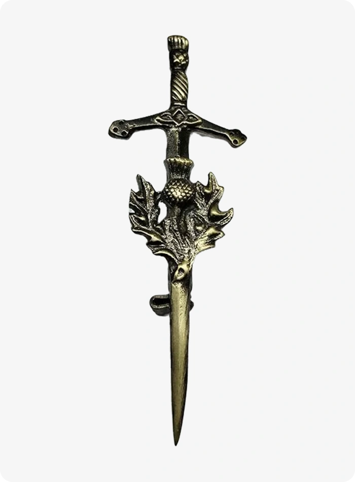 Antique Thistle Sword Kilt Pin