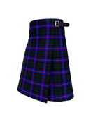 Plaid kilt with a belt on a white background