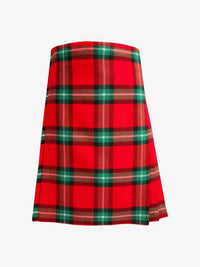 Red plaid kilt on a white background