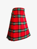 Red and green plaid kilt on a white background
