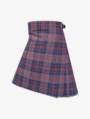 Plaid kilt with a belt on a white background