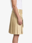 Beige Leather Utility Kilt Right