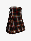 Plaid kilt with a belt on a white background