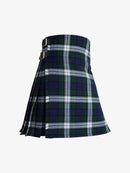 Plaid kilt with a belt on a white background