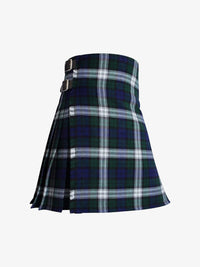 Plaid kilt with a belt on a white background