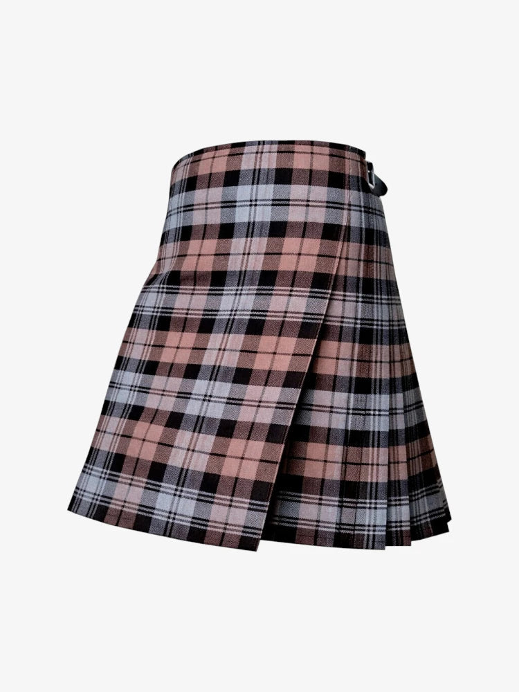 Plaid kilt with a white background