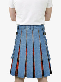 Blue Denim Cargo Kilt
