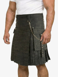 Brown Denim Kilt
