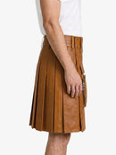 Brown Leather Utility Kilt Right