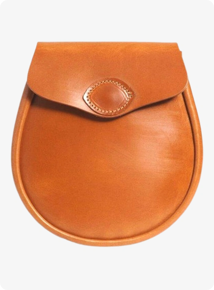 Handmade Brown Tan Melrose Leather Sporran
