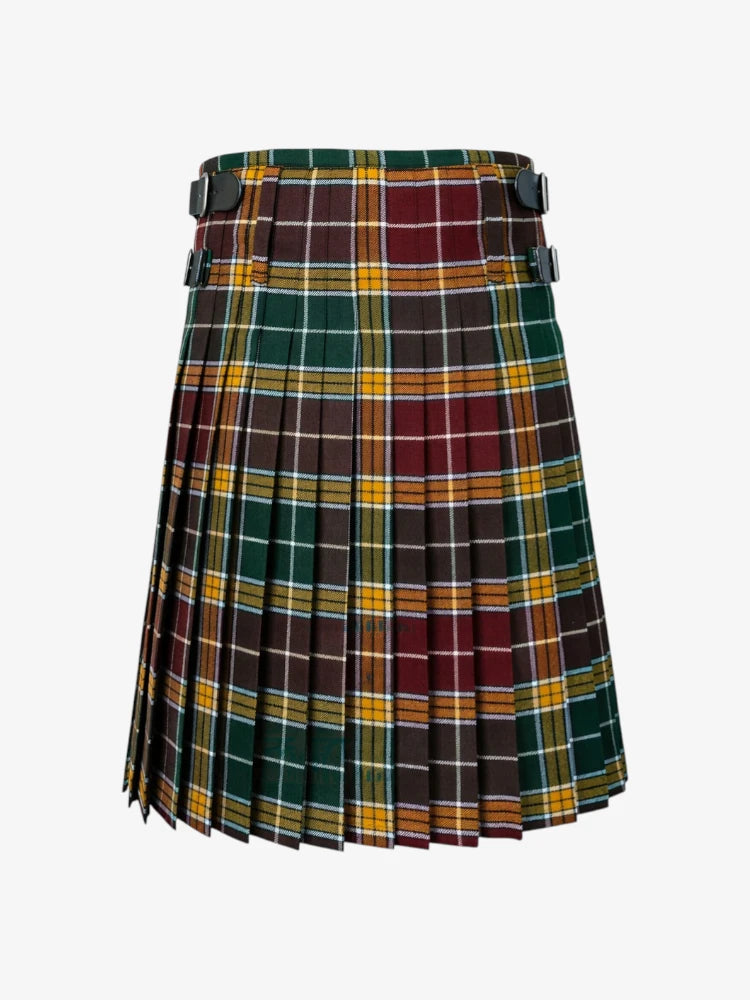 Plaid kilt with a white background