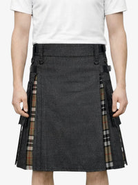 Campbell Tartan Black Denim Kilt