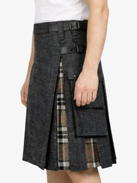 Campbell Tartan Black Denim Kilt