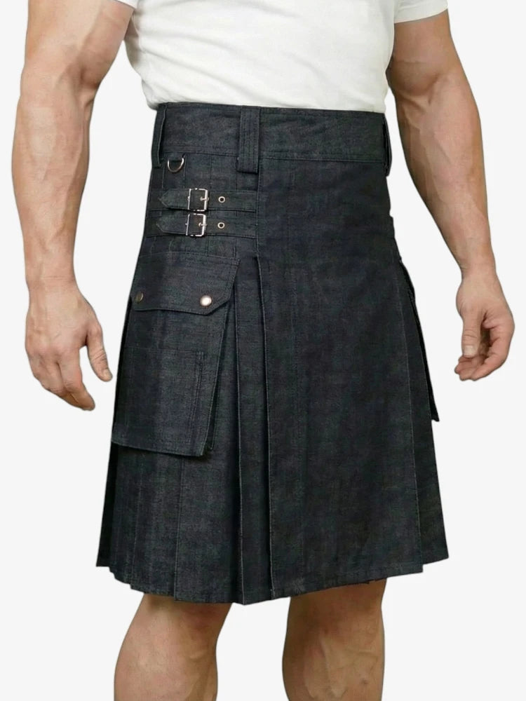 Classic Blue Denim Kilt