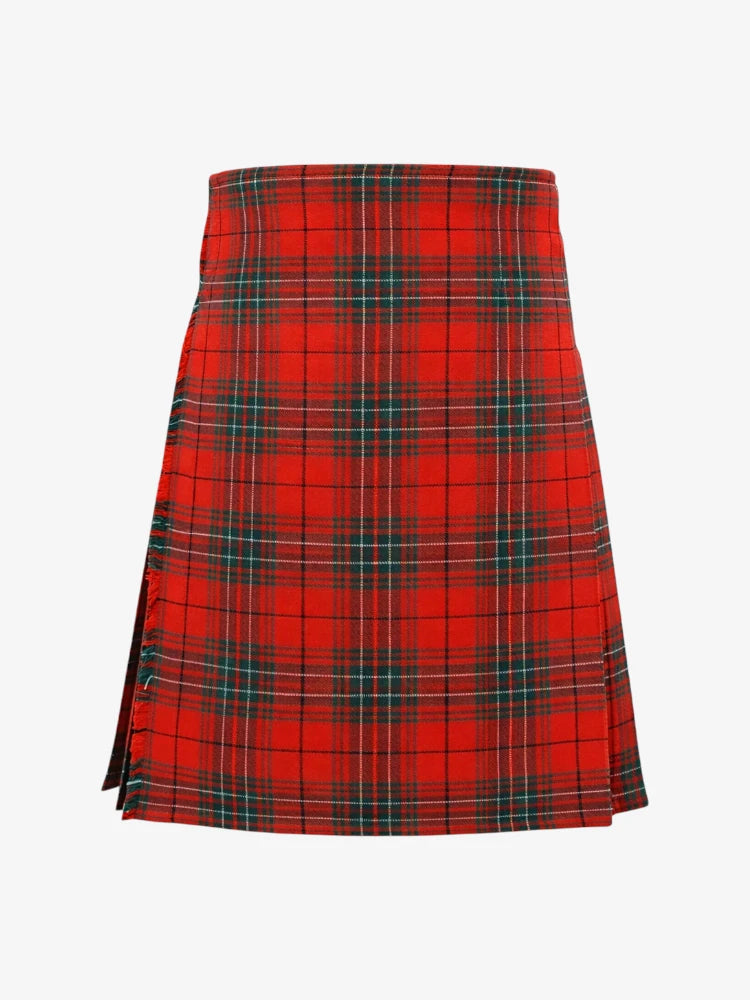 Red plaid kilt on a white background