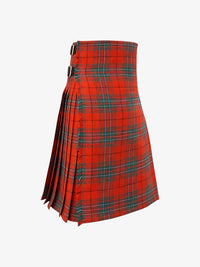 Red and green plaid kilt on a white background