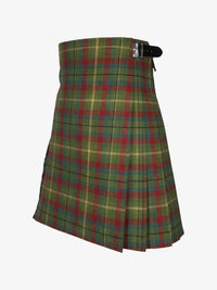 Plaid kilt with a belt on a white background