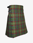 Plaid kilt right side with a belt on a white background