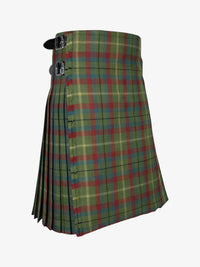 Plaid kilt right side with a belt on a white background