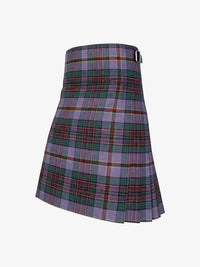 Plaid kilt with a belt on a white background