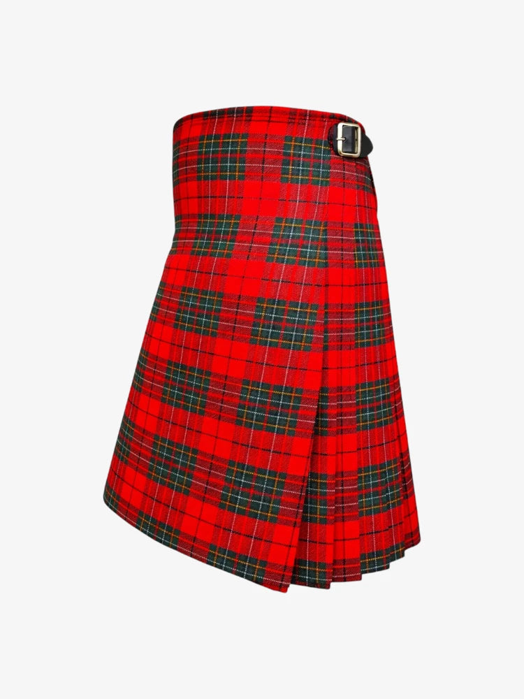 Red plaid kilt on a white background