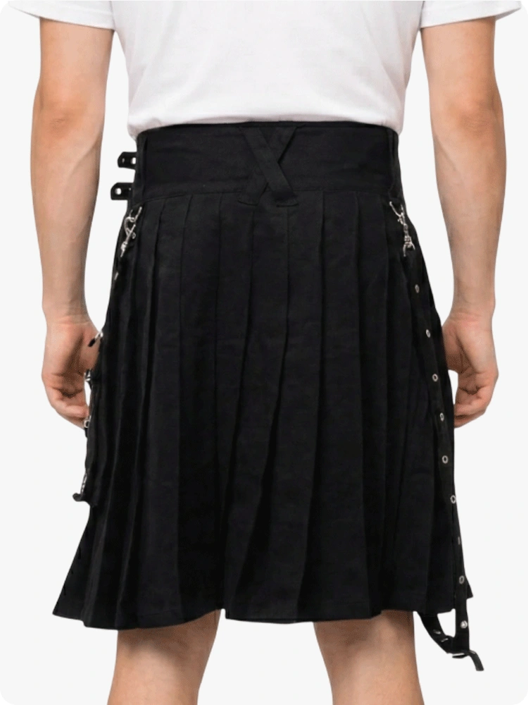 Black Utility Gothic Kilt