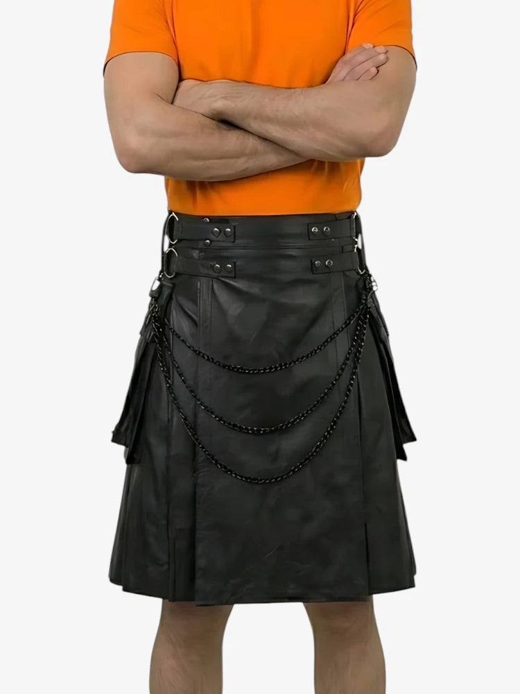 Custom Made Scottish Pride Leather Kilt