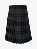Dark Grey Highlander Tartan Kilt Back