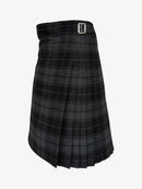 Dark Grey Highlander Tartan Kilt Left Side