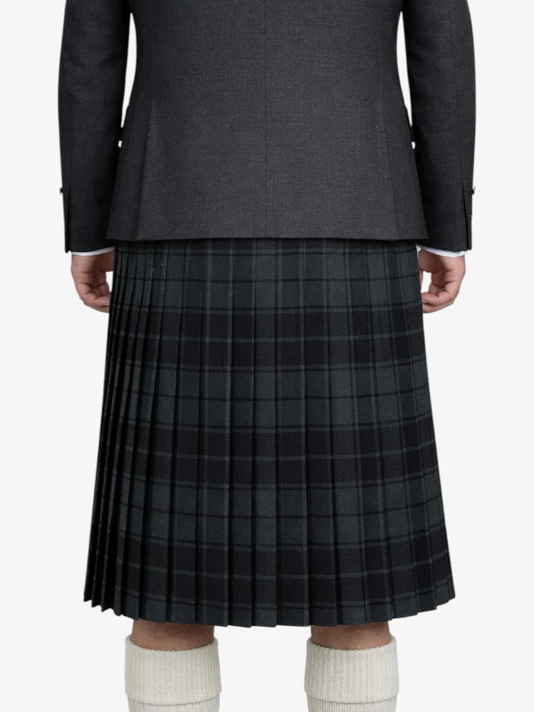 Dark Grey Highlander Tartan Kilt