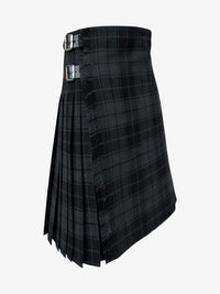 Dark Grey Highlander Tartan Kilt Right Side