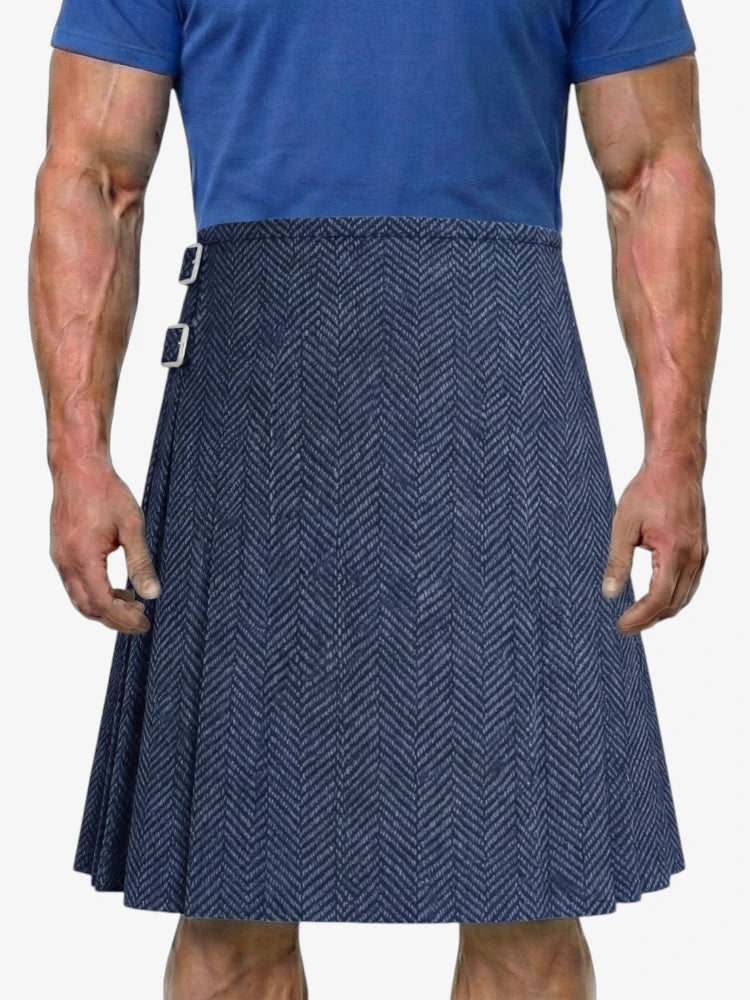 Navy Blue Tweed Kilt