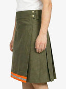 Green skirt with orange stripe on a white background