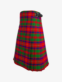 Plaid kilt with a buckle on a white background