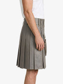 Grey Leather Utility Kilt Right