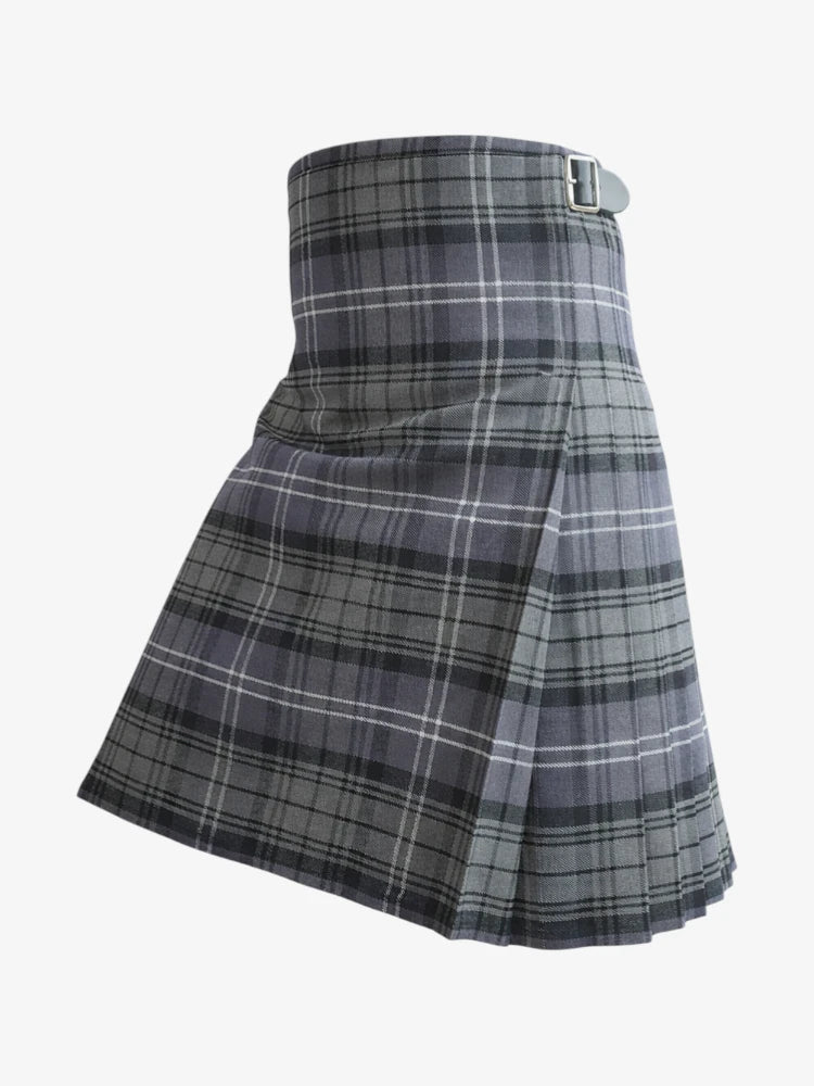 Hamilton Grey Tartan Kilt Left Side
