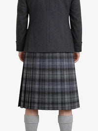 Hamilton Grey Tartan Kilt Model Back