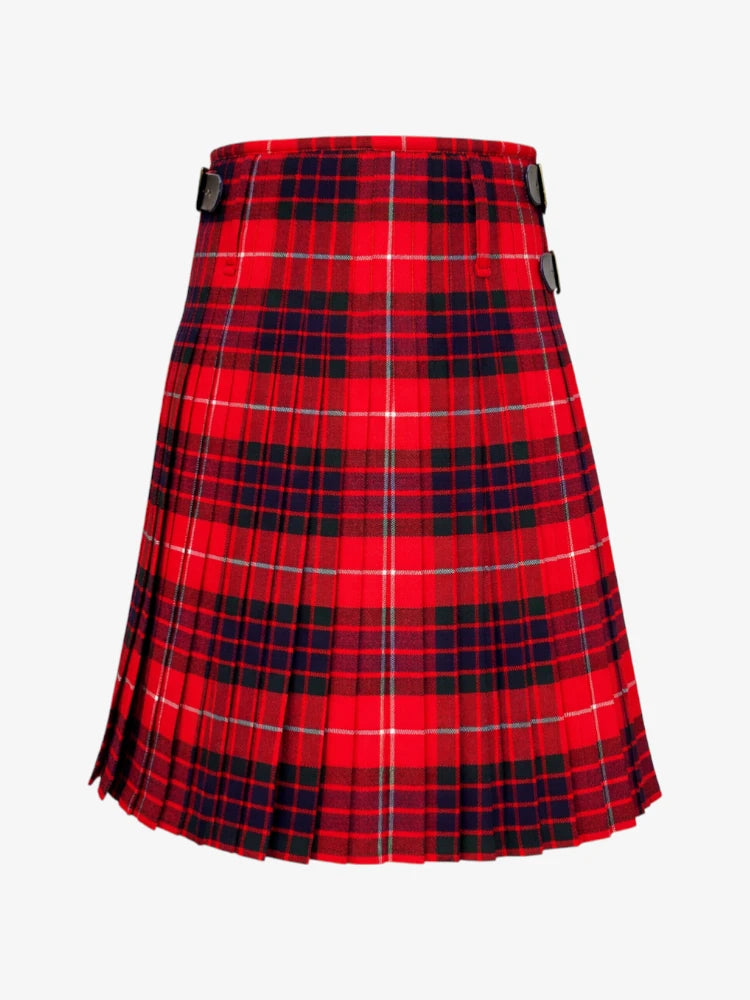 Hamilton Red Modern Tartan Kilt Back