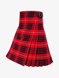 Hamilton Red Modern Tartan Kilt Left Side