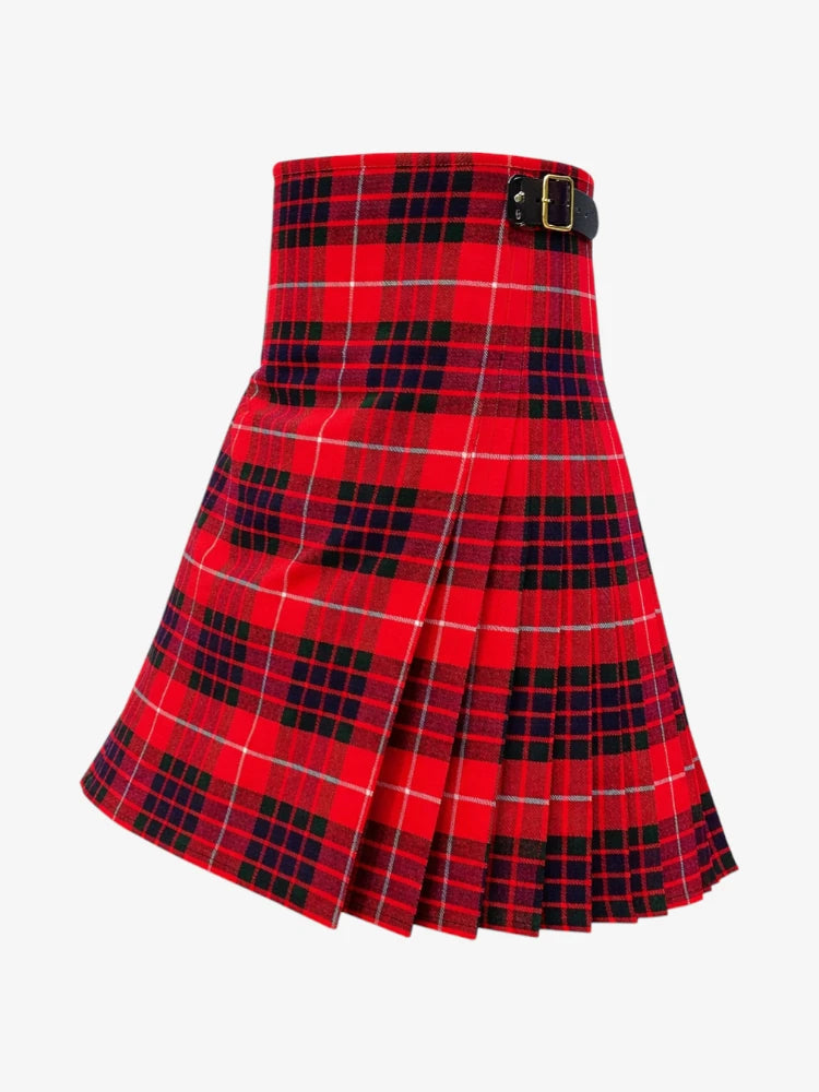 Hamilton Red Modern Tartan Kilt Left Side