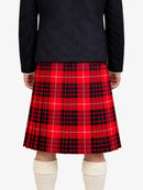 Hamilton Red Modern Tartan Kilt Model Back