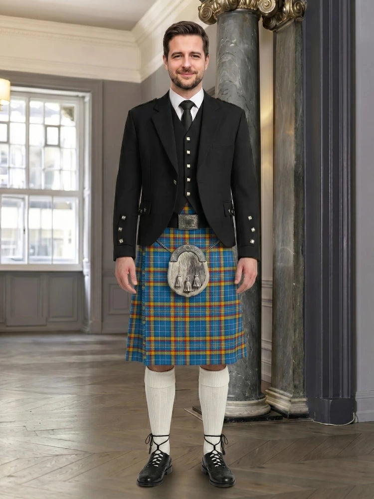 Healy Tartan Kilt And Argyle Jacket Outfit