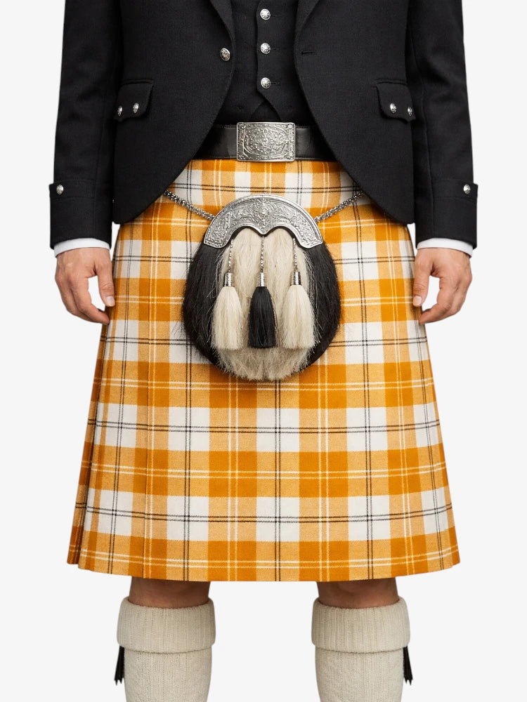 Highland Ailsa Gold Tartan Kilt