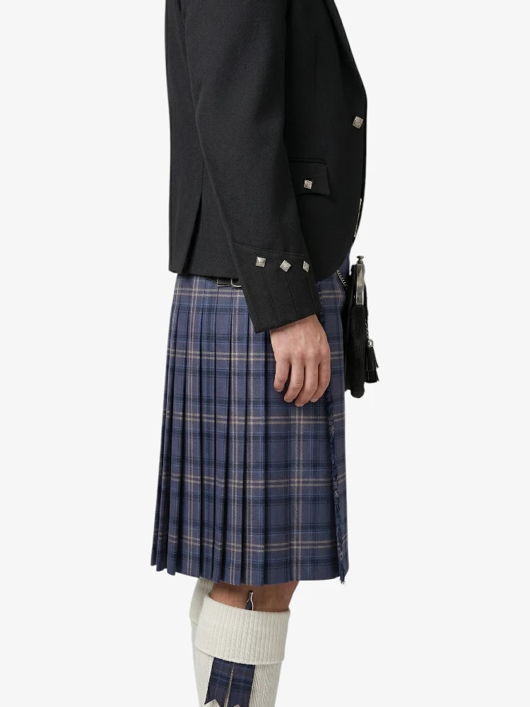 Highland Sky Tartan Kilt Right