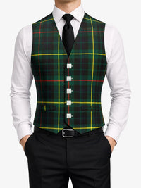 Hunting Stewart Tartan Waistcoat Front