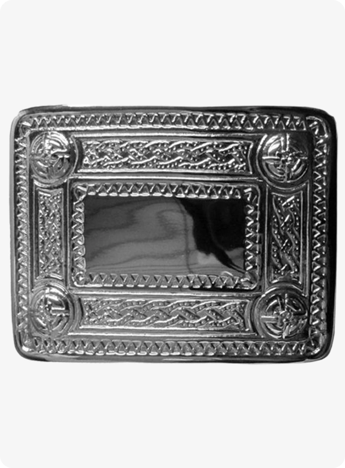 Custom Made Intricate Celtic Knot Work Kilt Belt Buckle