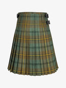 Green plaid kilt back side on a white background