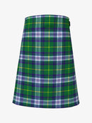 Green plaid kilt on a white background
